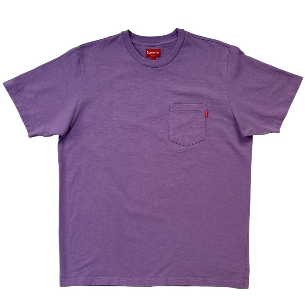 Supreme Pocket T-shirt purple‎ cotton